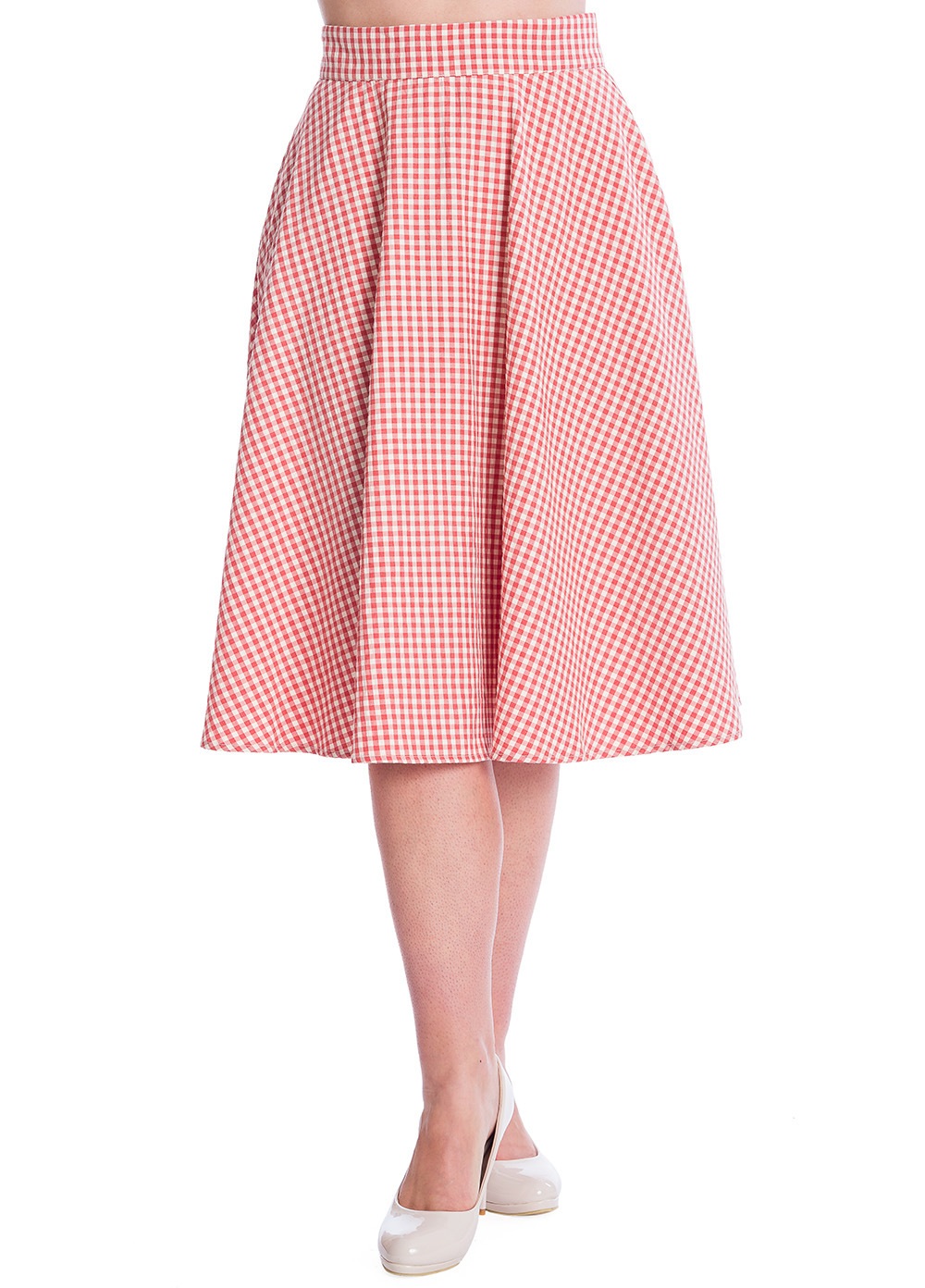 Banned Retro sukně Gingham Picnic Velikost: XS (UK 8)