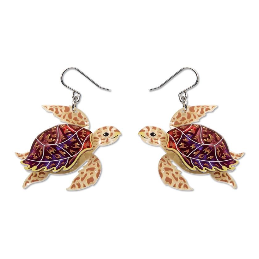 Erstwilder náušnice Hawksbill Turtle