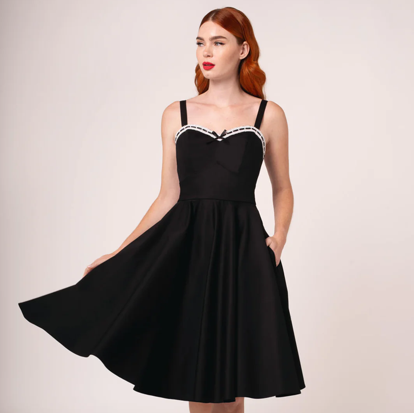 Hell Bunny midi šaty Grace Velikost: XS (UK 8)