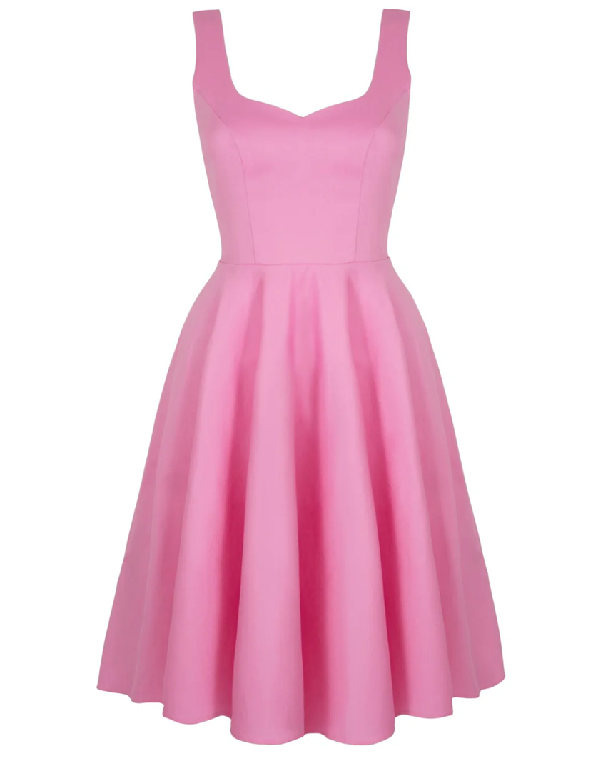 Hell Bunny retro šaty Heidi - Pink Velikost: XS (UK 8)