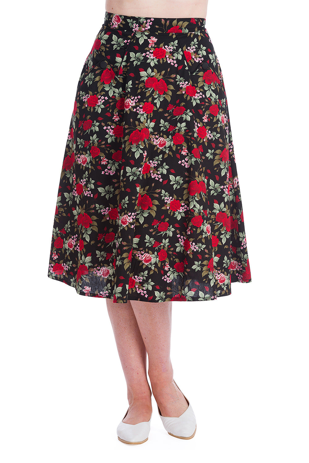 Banned Retro sukně Rose Garden Velikost: XS (UK 8)