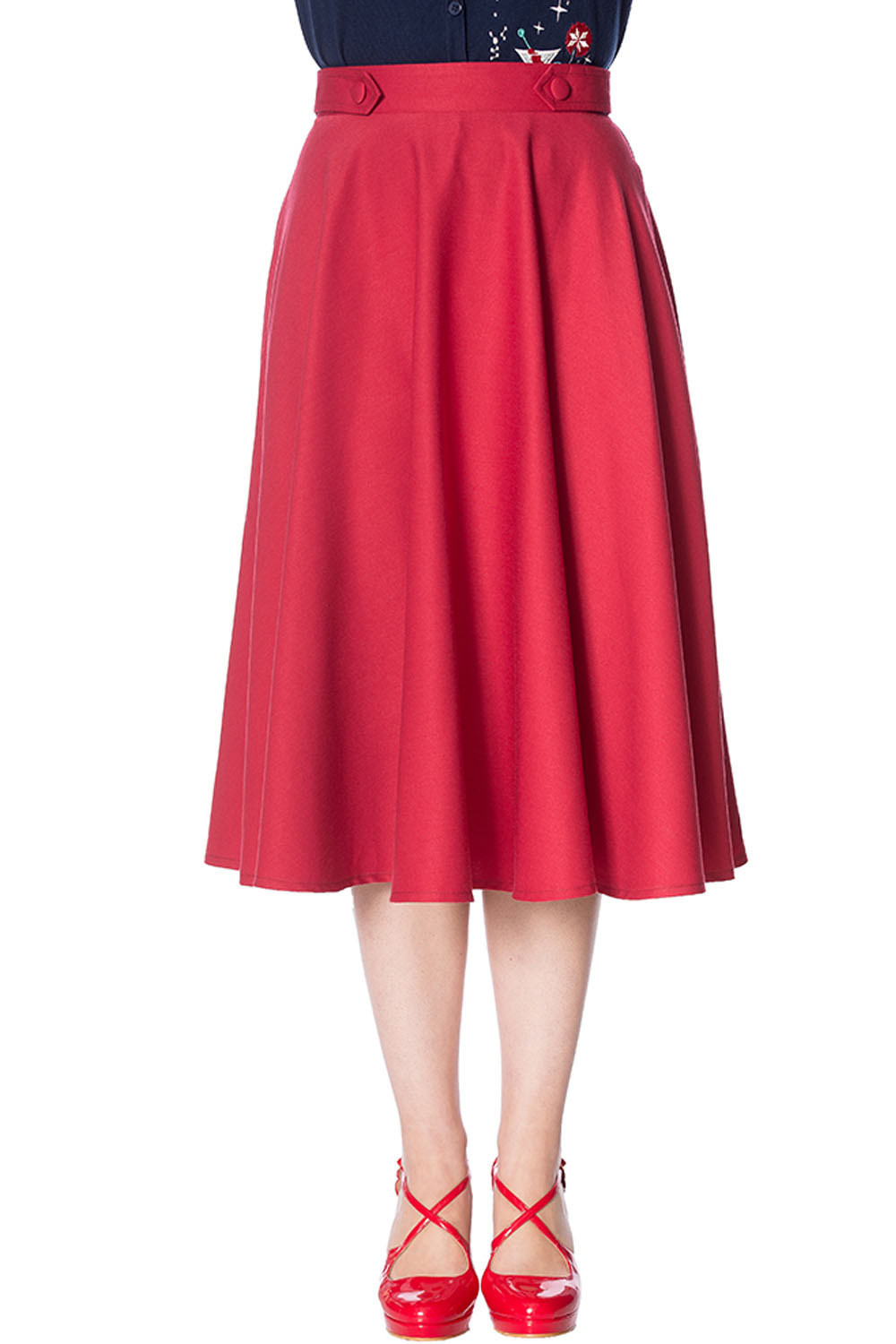 Banned Retro sukně Di Di - Red Velikost: S (UK 10)