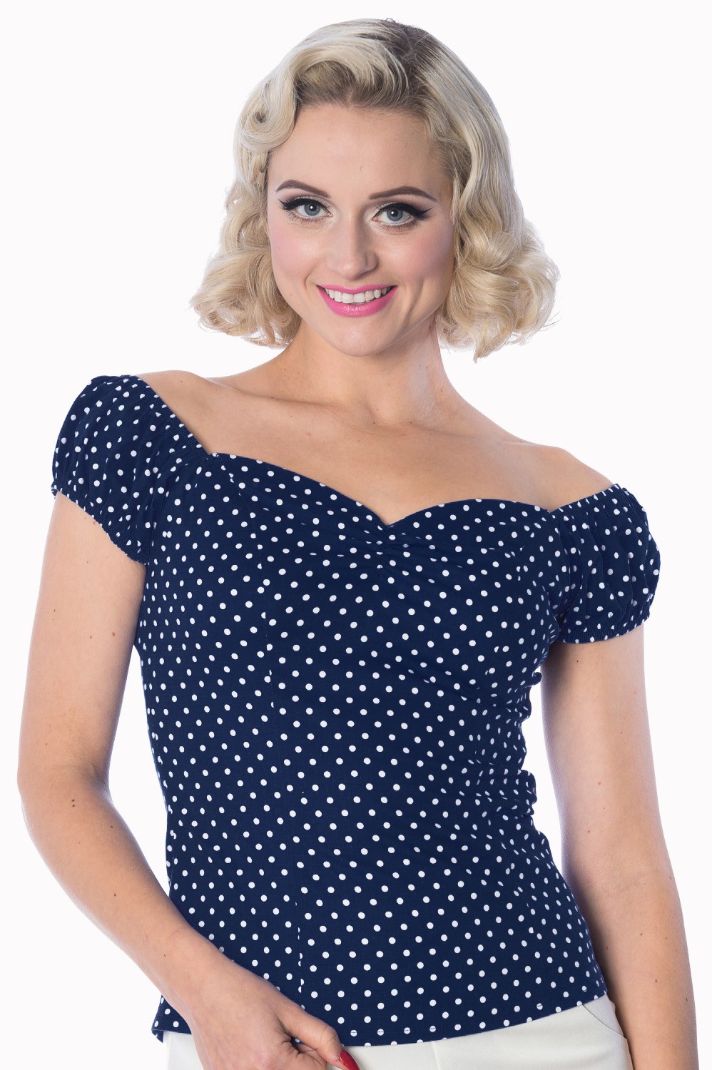 Banned Retro top I Carried a Watermelon - Blue Velikost: XL (UK 16)