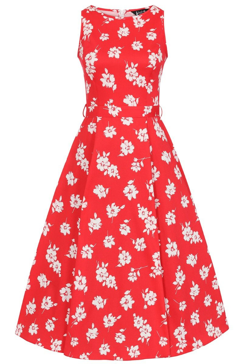Lady Vintage Lady V London šaty Hepburn - Venetian Floral Velikost: 2XL (UK 18)