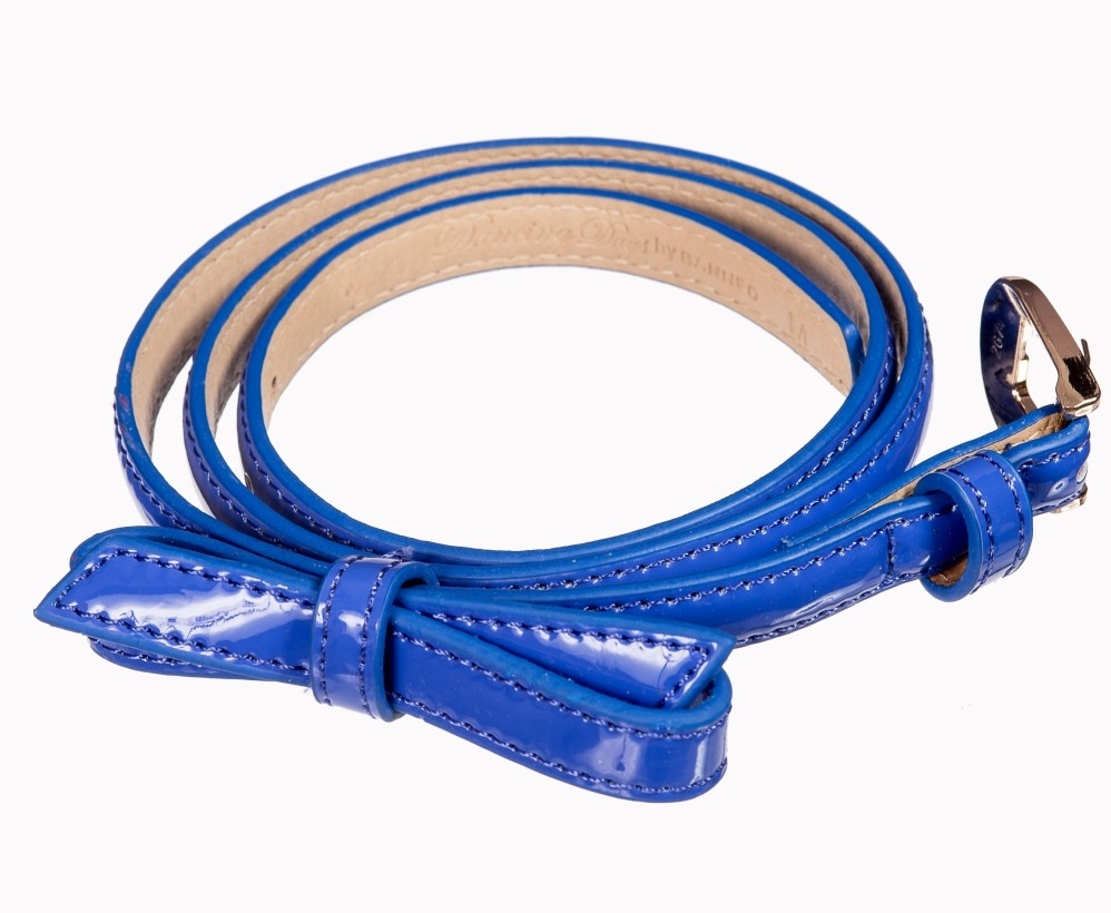 Banned Retro Retro pásek Gold Rush modrý Velikost: S (UK 10)