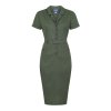 Collectif Olive Green Caterina Pencil Dress