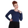 Hell Bunny krátký kardigan Paloma Navy