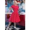 Darlene 50's Style Swing Dress in Red White Polka 5