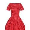 Darlene 50's Style Swing Dress in Red White Polka 8