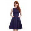 Collectif retro šaty Hepburn Doll - Navy