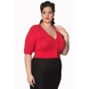 Banned Retro Sweet Dreamer Cropped Cardigan - Red