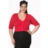 Banned Retro Sweet Dreamer Cropped Cardigan - Red