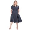 Collectif Caterina Dress - Mini Polka Dot Navy