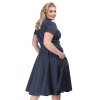 Collectif Caterina Dress - Mini Polka Dot Navy