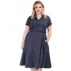 Collectif Caterina Dress - Mini Polka Dot Navy