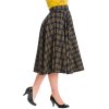 Banned Retro Adore Her Skirt - Navy & Mustard