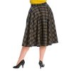 Banned Retro Adore Her Skirt - Navy & Mustard