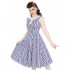 H&R London  Blue Stripe Hepburn Dress