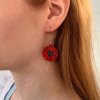 Poppy Field Erstwilder Drop Earrings - Red