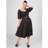 Megan Rainbow Polka Dot Swing Skirt 1