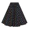 Megan Rainbow Polka Dot Swing Skirt 3