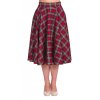 WINTER CHECK SWING SKIRT Red 1