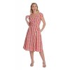 ROW BOAT DATE CHECK SWING DRESS 4