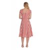 ROW BOAT DATE CHECK SWING DRESS 5