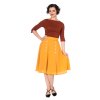 CUTE AS A BUTTON SKIRT Mustard 1