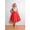 Paula Polka Dot Swing Skirt 1