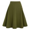 Hell Bunny Ravenwood Skirt - Khaki