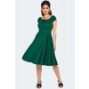 Greta Green Gathered Neckline Flare Dress 1