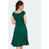 Greta Green Gathered Neckline Flare Dress 5