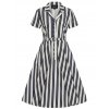 Caterina Admiral Stripe Swing Dress 4