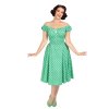 Dolores Green Polka Dot Dress 3
