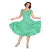 Dolores Green Polka Dot Dress 2