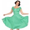Dolores Green Polka Dot Dress 4