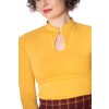 PEEK A BOO MANDARIN COLLAR TOP Mustard 5