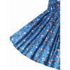Amanda Swing Dress in Blue with Red Panda 6