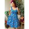 Amanda Swing Dress in Blue with Red Panda 9