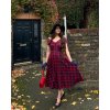 Lily Red Tartan Off Shoulder Swing Dress 11