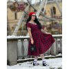 Lily Red Tartan Off Shoulder Swing Dress 17