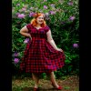 Lily Red Tartan Off Shoulder Swing Dress 6