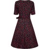Matilda Heart Print Knit Wrap Dress 8