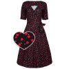 Matilda Heart Print Knit Wrap Dress 7