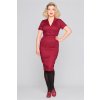 Caterina Pencil Dress Wine 10