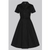 Caterina Plain Swing Dress Black 1