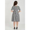 Matilda Black & White Striped Knit Wrap Dress 4