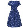 Lyra Dress Navy Polka 3