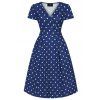Lyra Dress Navy Polka 1